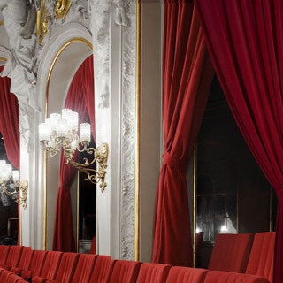 Ulrich Schwarz, Berlin, Architekturfotografie, Fotografie, Komische Oper-Kleine Lounge, Titel: ›Transparent‹, Wandbild, Ausführung 2012 