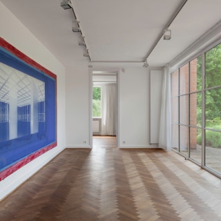 Ulrich Schwarz, Architekturfotografie, Mies van der Rohe Haus (ehem. Haus Lemke), Berlin, Ludwig Mies van der Rohe, (1886-1969), Architekt, Baujahr 1932-33, Veronika Kellndorfer, Kuenstlerin, Screens and Sieves, Architektur, Fotografie,